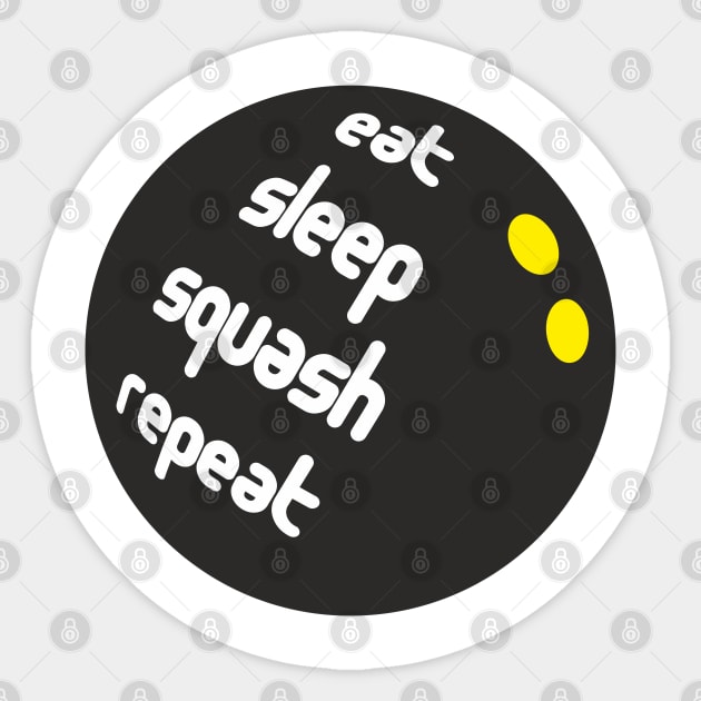 eat, sleep, squash, repeat Sticker by goatboyjr